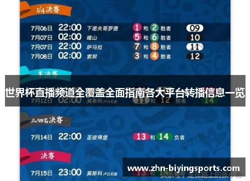 世界杯直播频道全覆盖全面指南各大平台转播信息一览